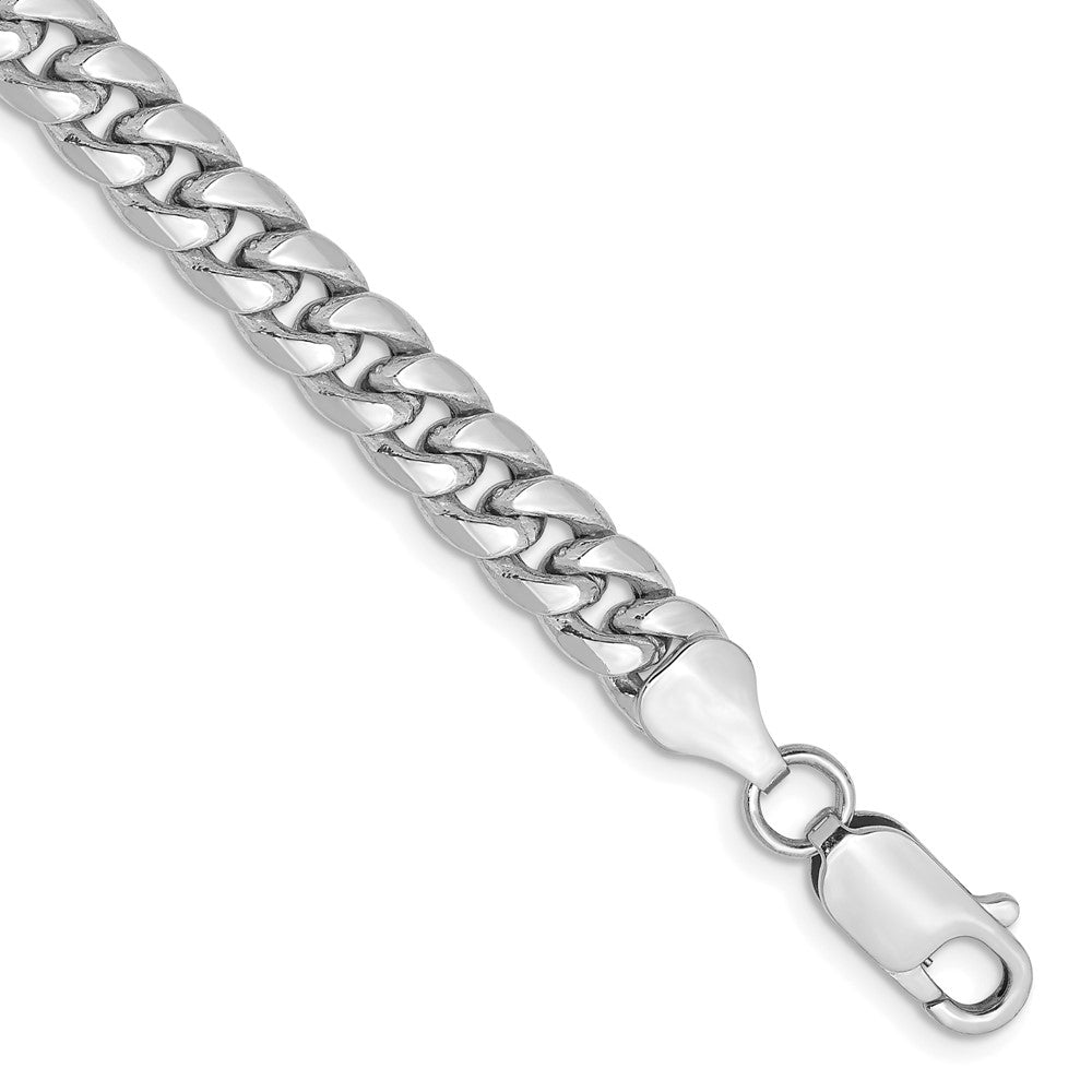 14k White Gold 6mm Semi-Solid Miami Cuban Chain