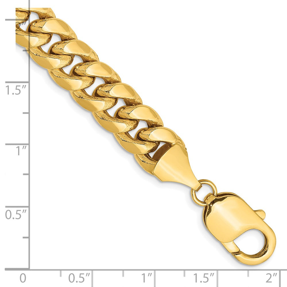 14K 9.3mm Semi-Solid Miami Cuban with Lobster Clasp Chain