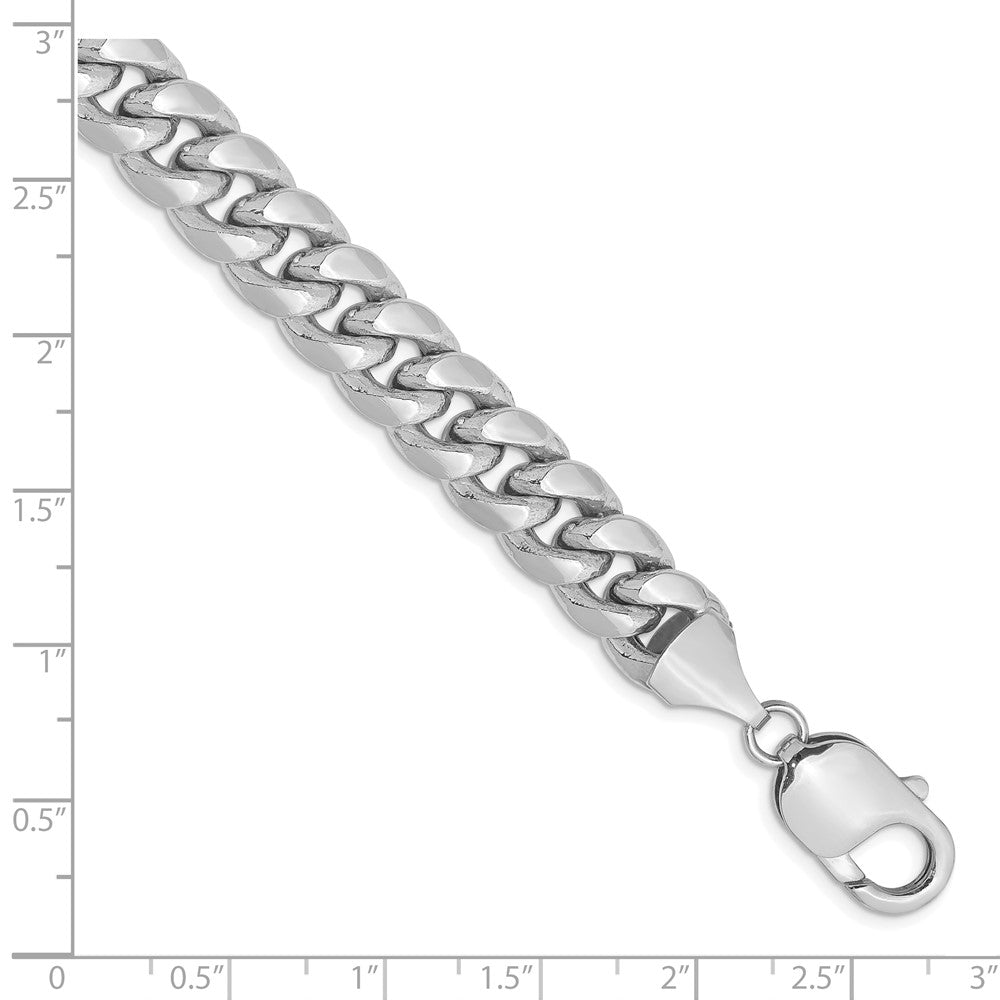 14k White Gold 9.3mm Semi-Solid Miami Cuban Chain