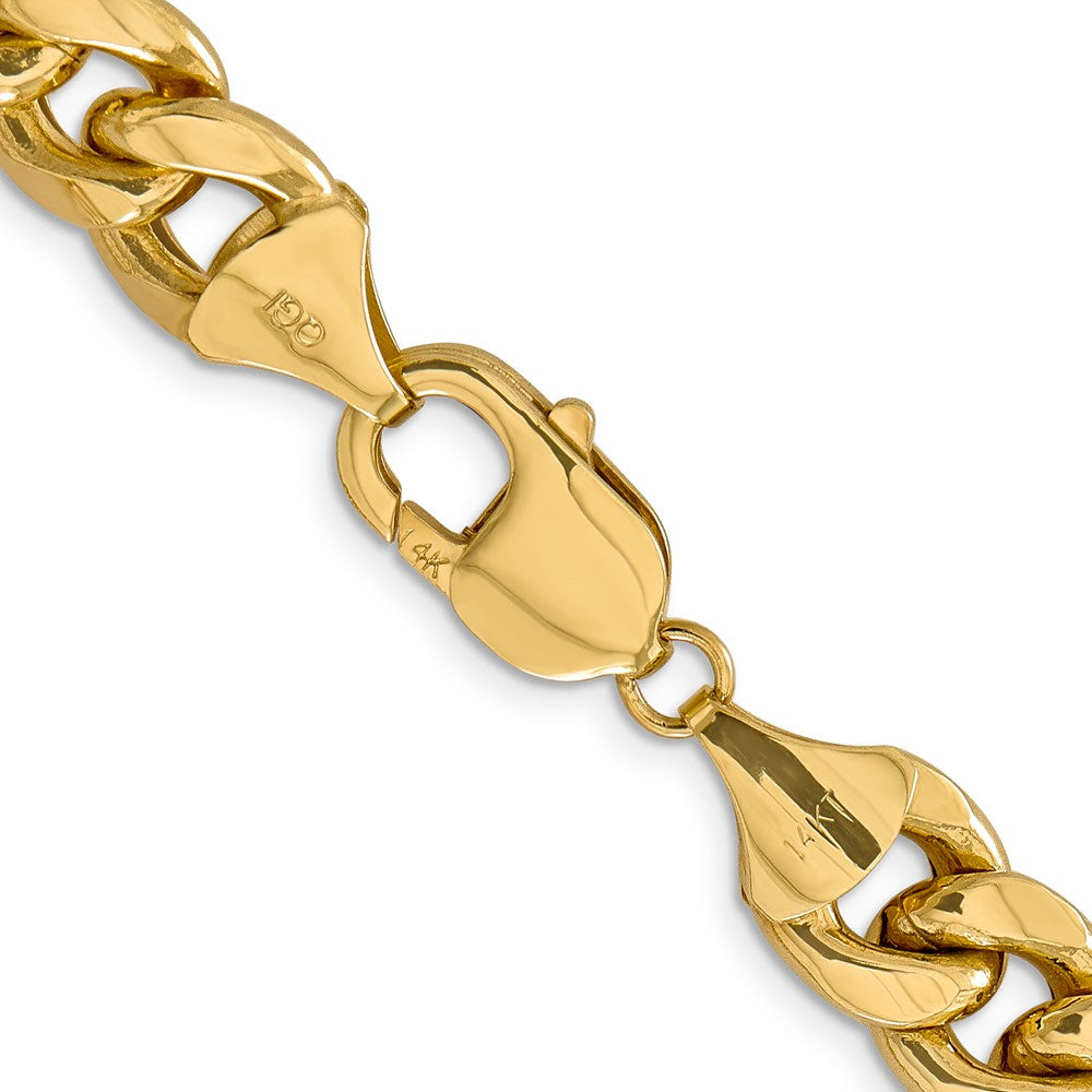 14K 11mm Semi-Solid Miami Cuban with Lobster Clasp Chain