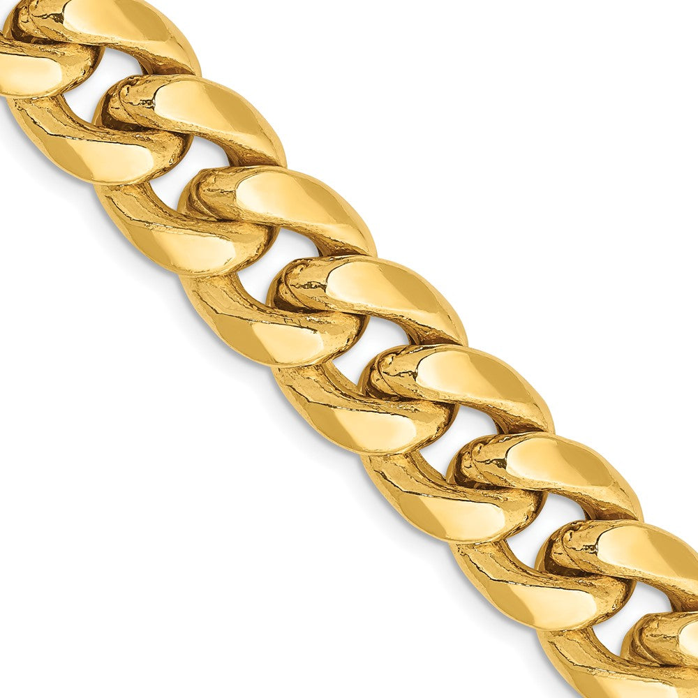 14K 11mm Semi-Solid Miami Cuban with Lobster Clasp Chain