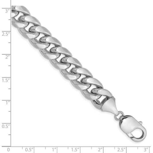 14k White Gold 11mm Semi-Solid Miami Cuban Chain