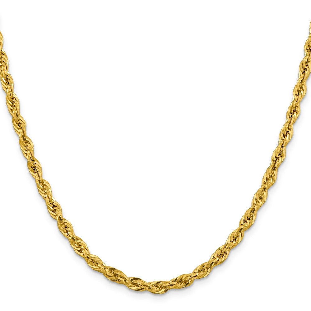 14K 4.25mm Semi Solid Rope with Lobster Clasp Chain