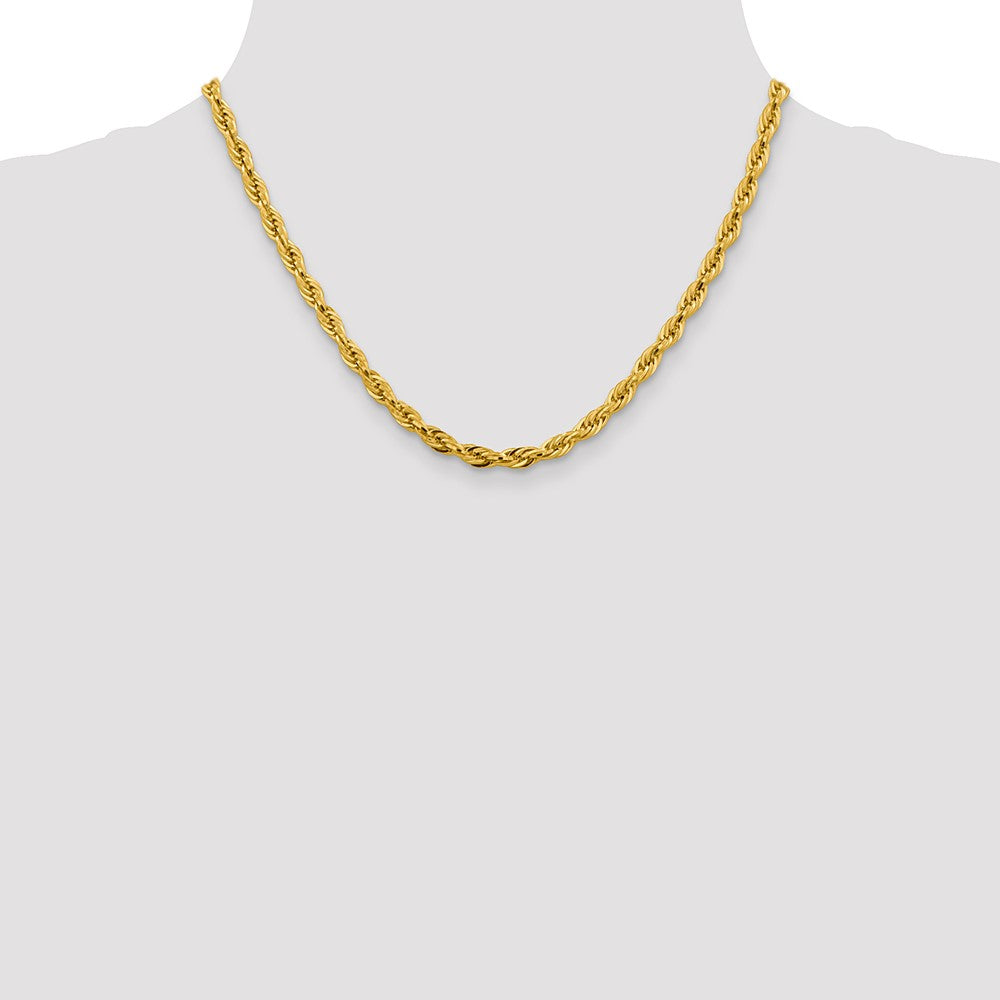 14K 4.75mm Semi Solid Rope with Lobster Clasp Chain