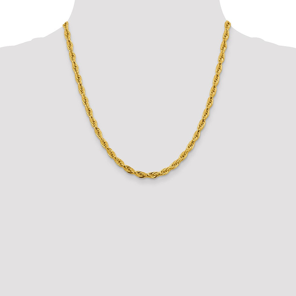 14K 4.75mm Semi Solid Rope with Lobster Clasp Chain