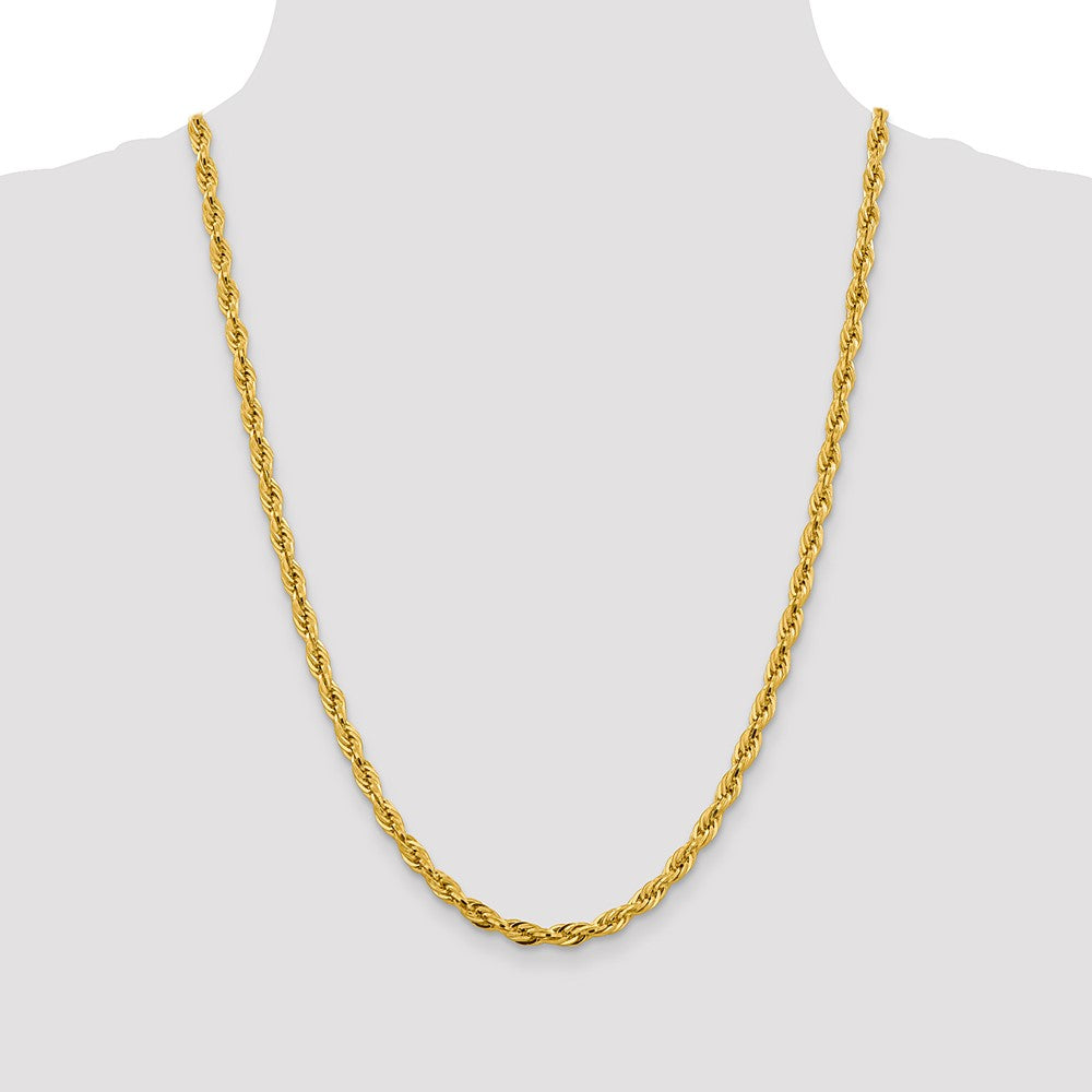 14K 4.75mm Semi Solid Rope with Lobster Clasp Chain