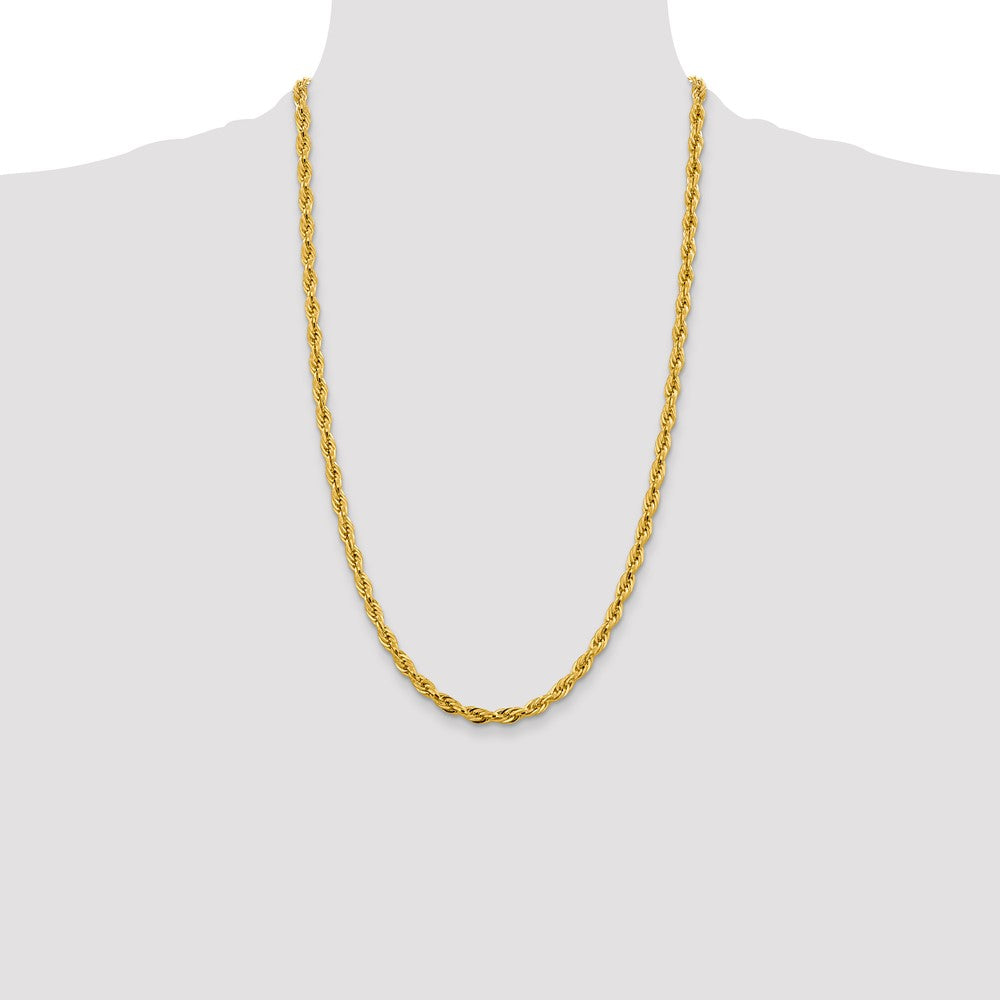 14K 4.75mm Semi Solid Rope with Lobster Clasp Chain