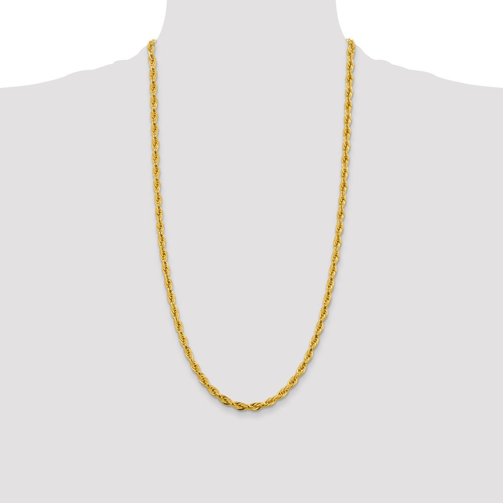 14K 4.75mm Semi Solid Rope with Lobster Clasp Chain