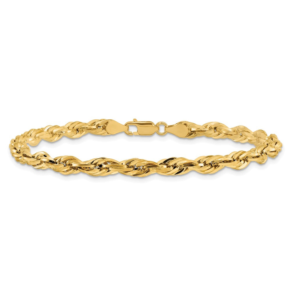 14K 4.75mm Semi Solid Rope with Lobster Clasp Chain