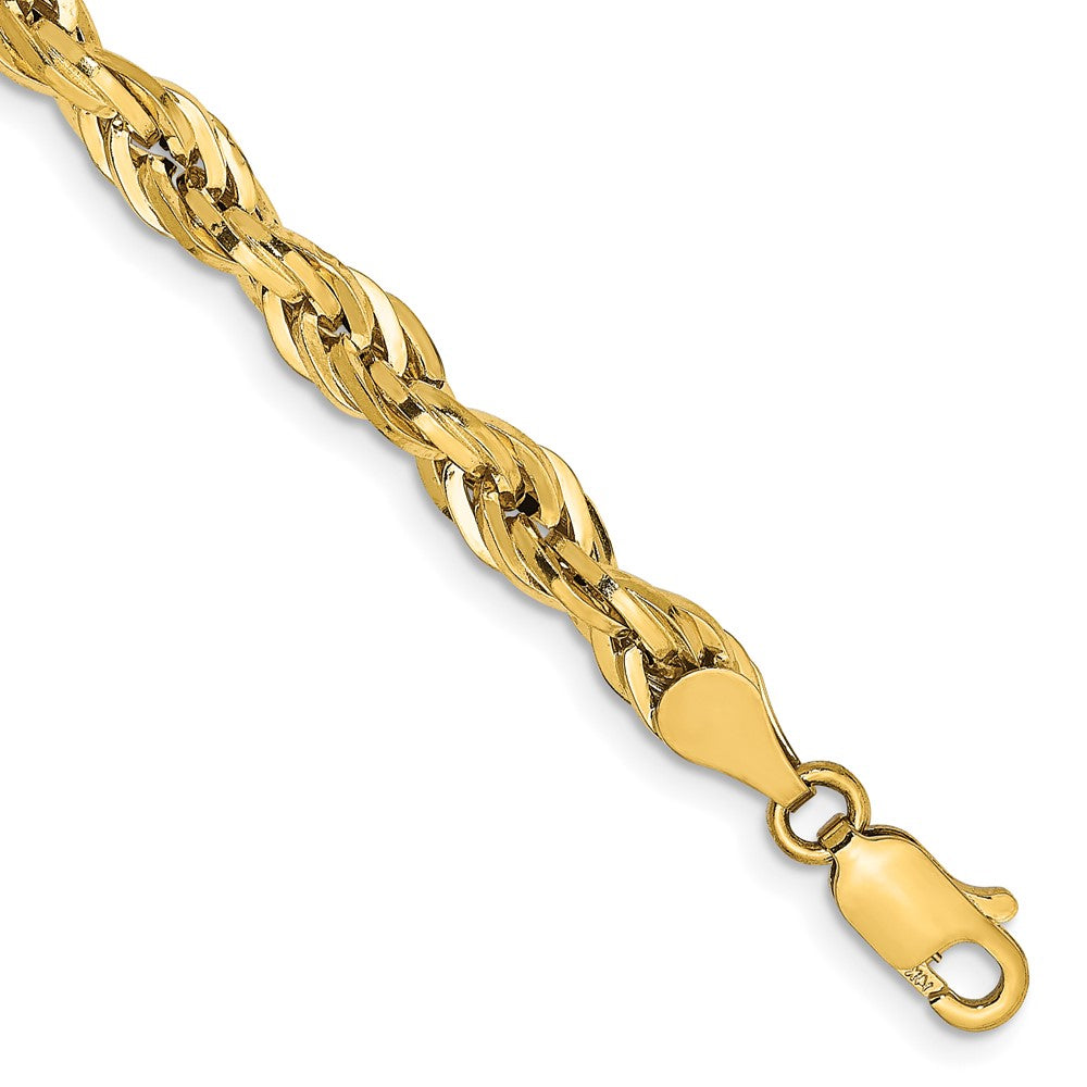 14K 4.75mm Semi Solid Rope with Lobster Clasp Chain