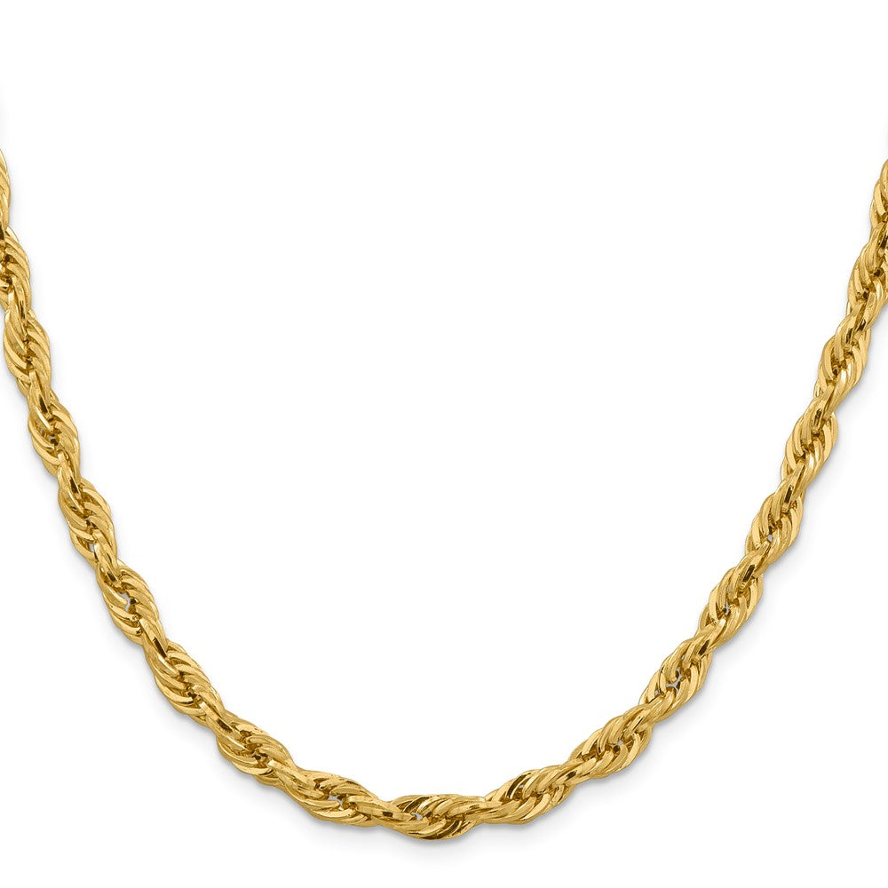 14K 5.4mm Semi Solid Rope with Lobster Clasp Chain