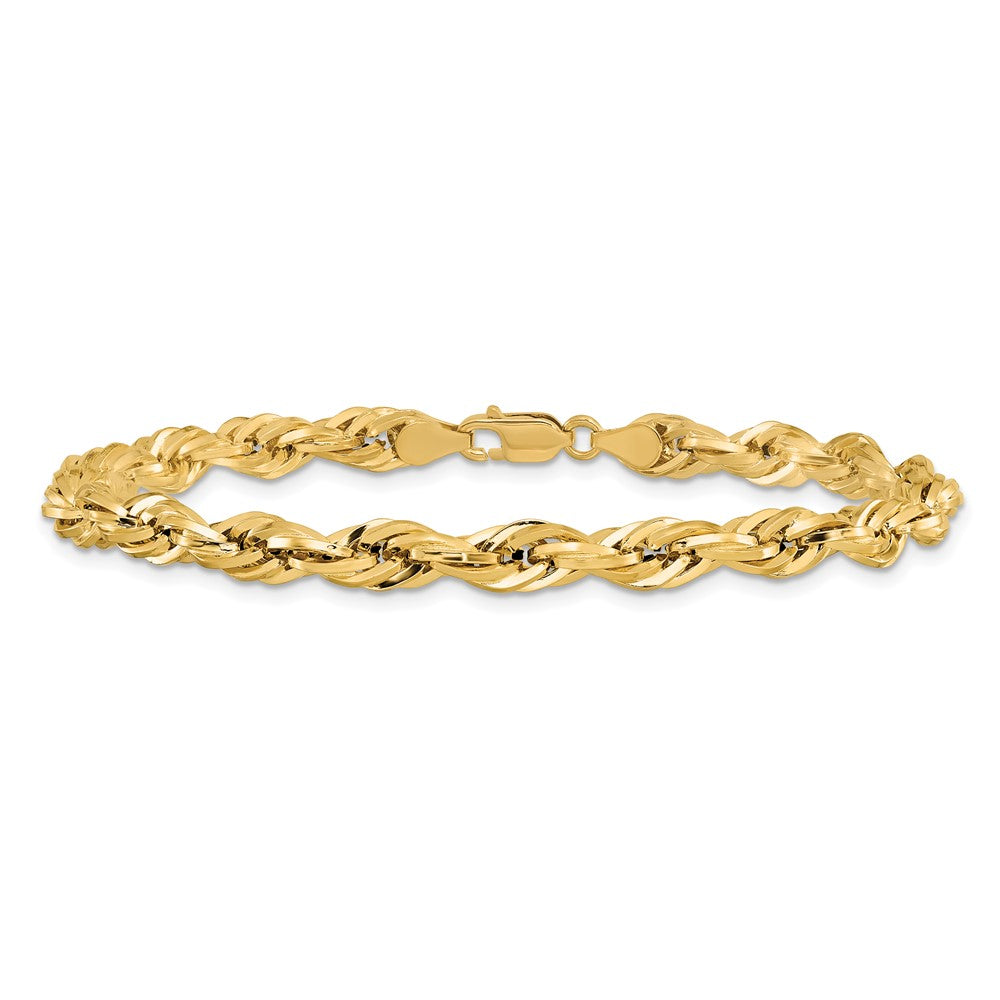 14K 5.4mm Semi Solid Rope with Lobster Clasp Chain