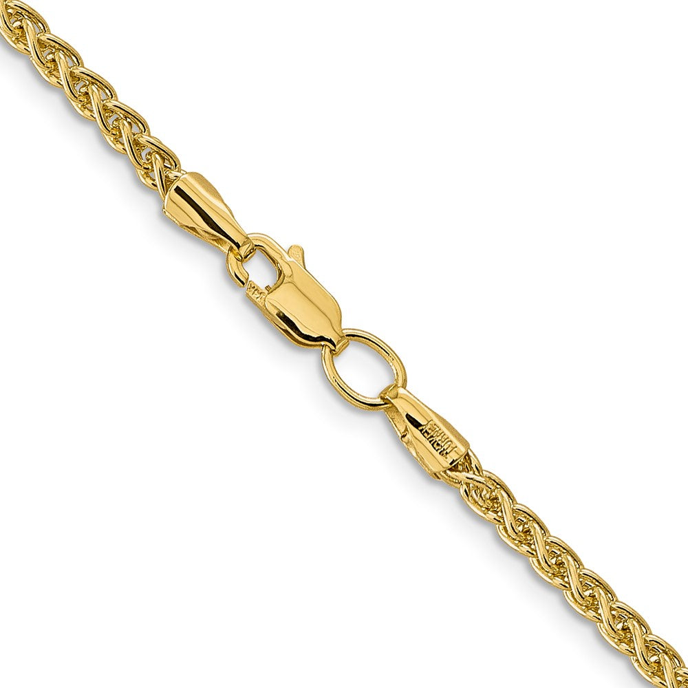 14K 2.75mm Semi-Solid Wheat with Lobster Clasp Chain