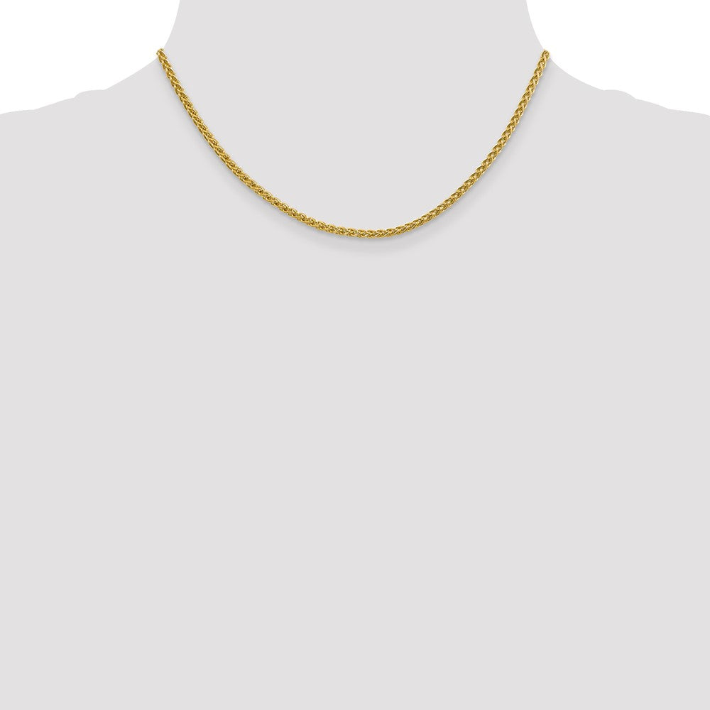 14K 2.75mm Semi-Solid Wheat with Lobster Clasp Chain