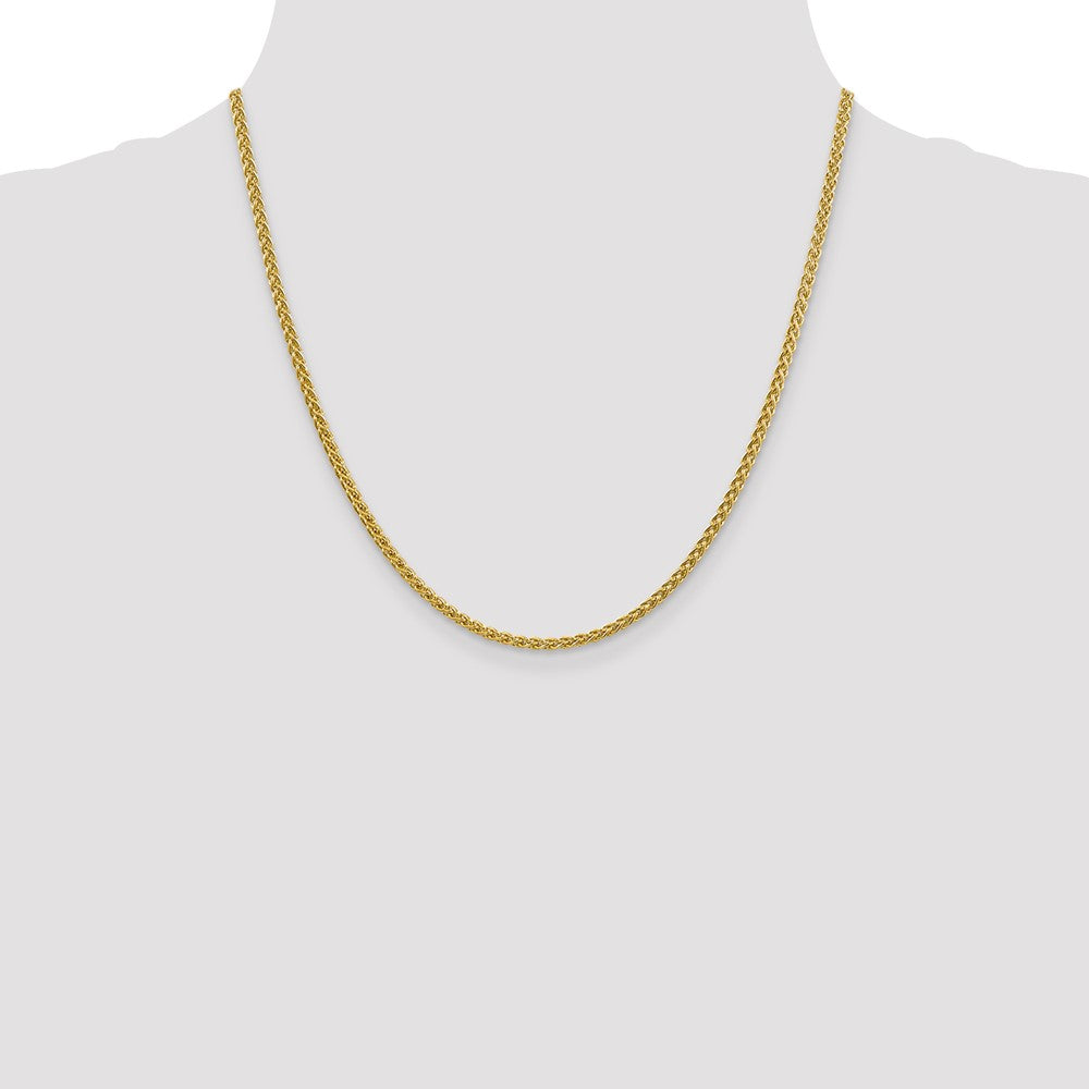 14K 2.75mm Semi-Solid Wheat with Lobster Clasp Chain