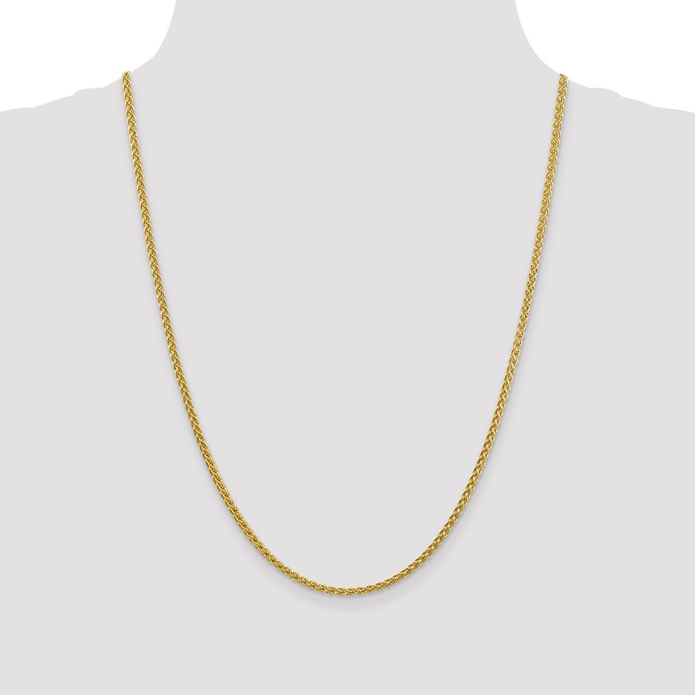 14K 2.75mm Semi-Solid Wheat with Lobster Clasp Chain