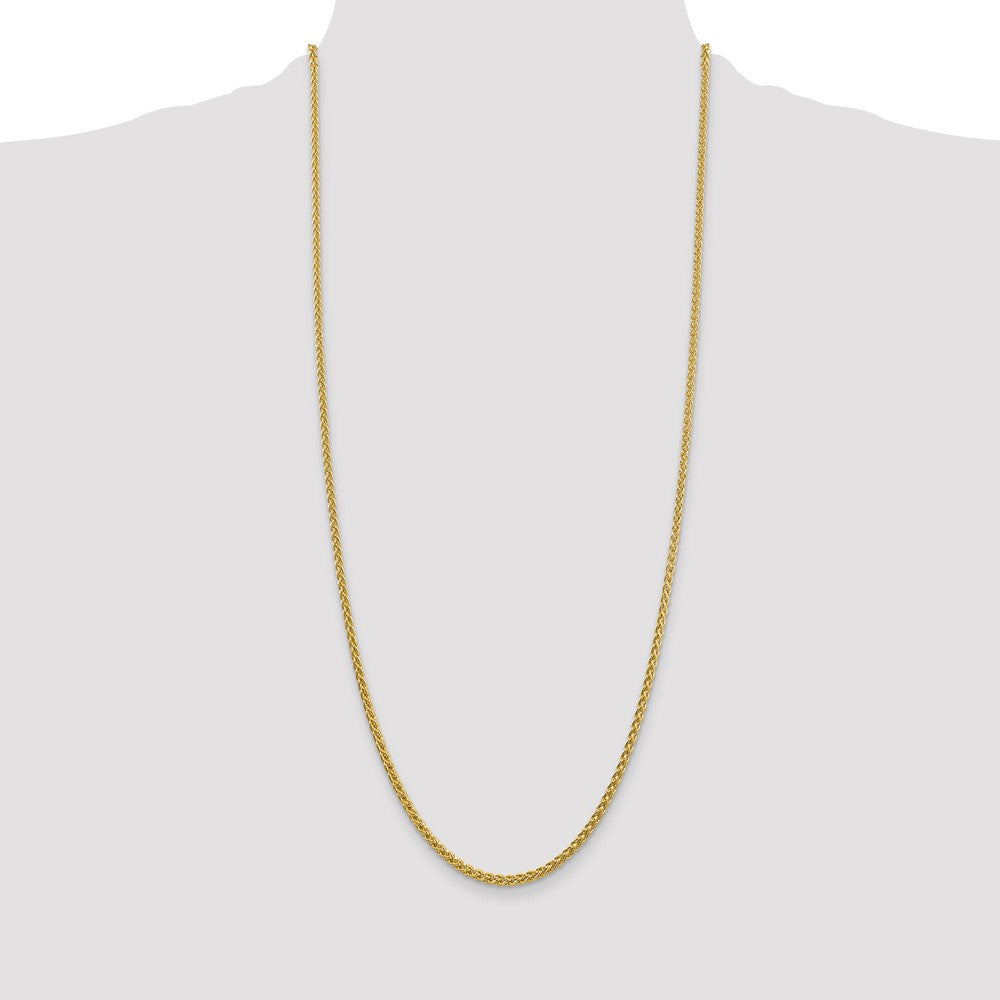 14K 2.75mm Semi-Solid Wheat with Lobster Clasp Chain