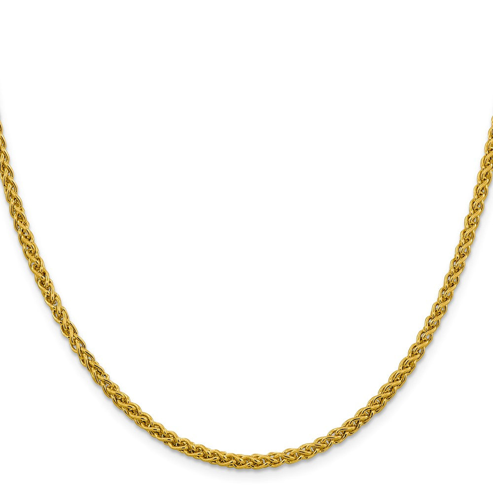14K 3.45mm Semi-Solid Wheat with Lobster Clasp Chain