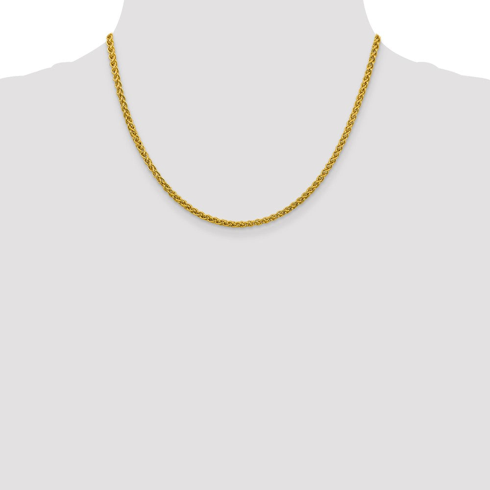 14K 3.45mm Semi-Solid Wheat with Lobster Clasp Chain