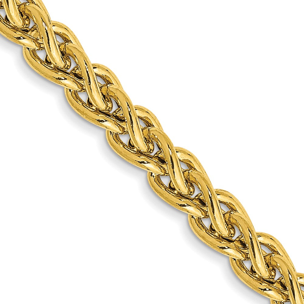 14K 3.45mm Semi-Solid Wheat with Lobster Clasp Chain