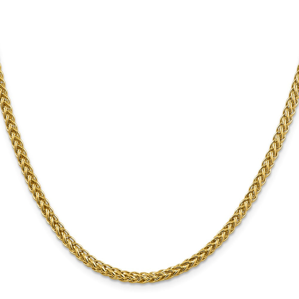 14K 3.5mm Semi-Solid 3-Wire Wheat with Lobster Clasp Chain