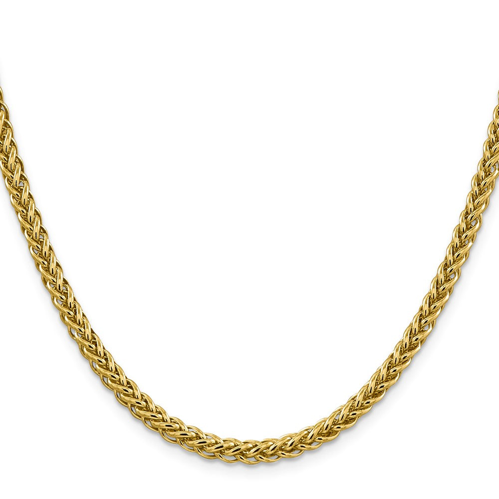 14K 4.65mm Semi-Solid 3-Wire Wheat with Lobster Clasp Chain