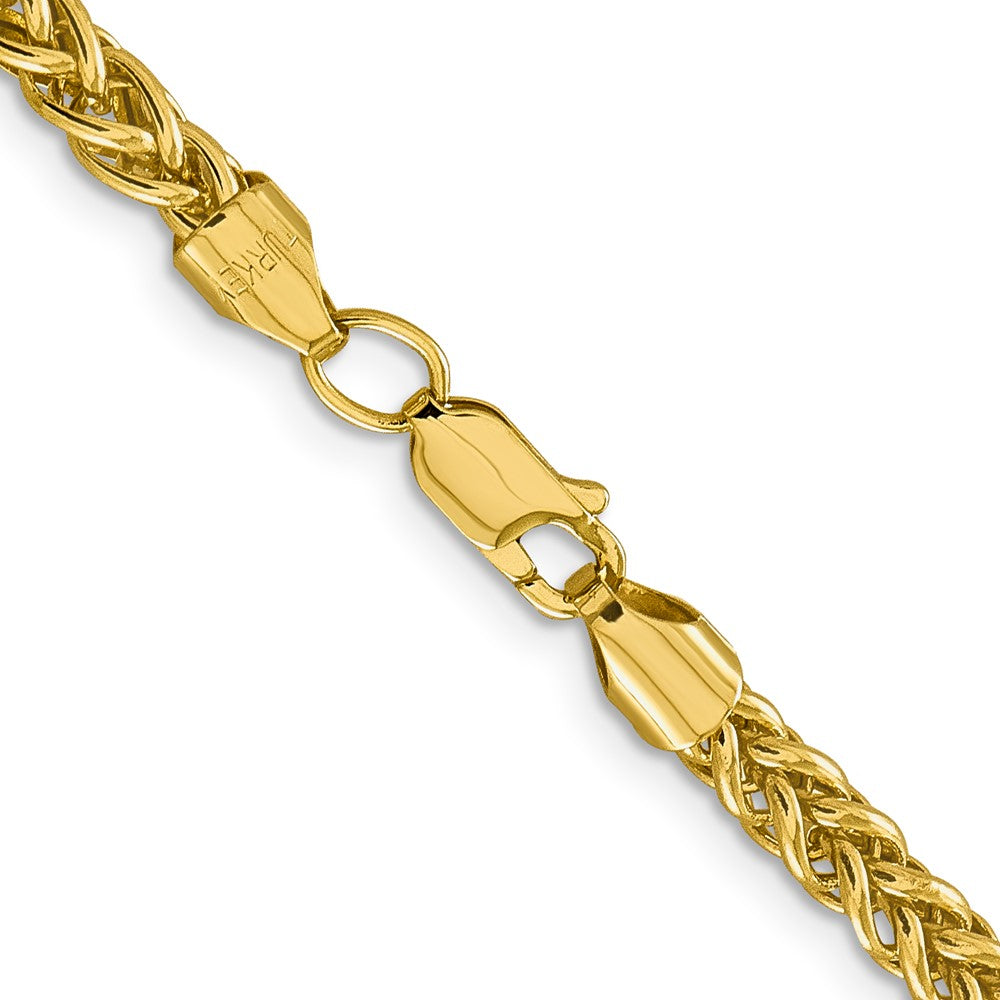 14K 4.65mm Semi-Solid 3-Wire Wheat with Lobster Clasp Chain