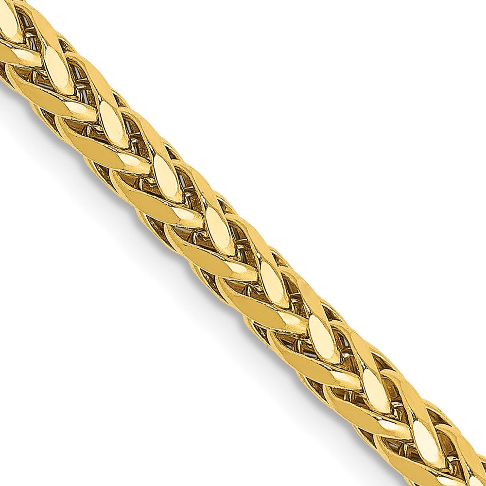 14K 3.1mm Semi-Solid Diamond-cut Wheat with Lobster Clasp Chain