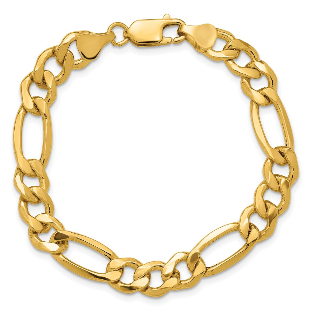 14K 8.5mm Semi-Solid Figaro with Lobster Clasp Bracelet