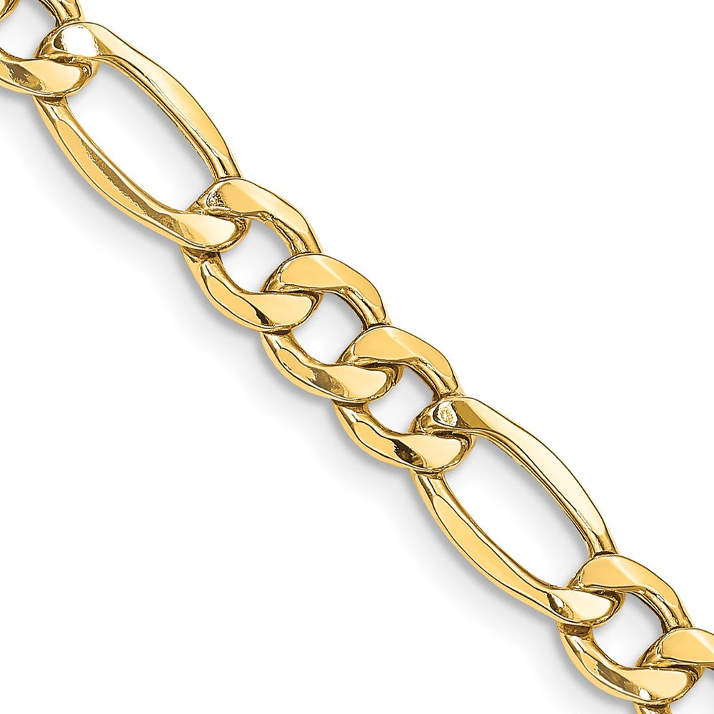 14K 8.5mm Semi-Solid Figaro with Lobster Clasp Chain