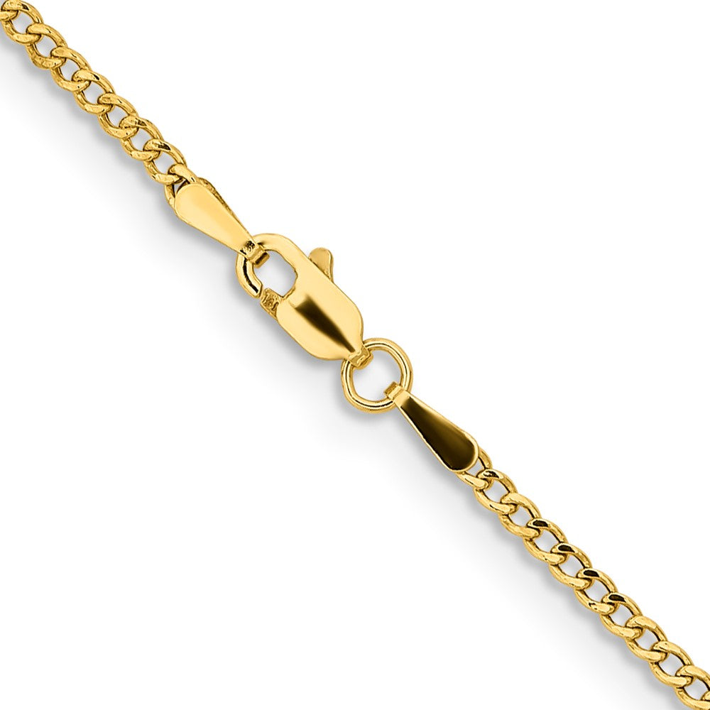 14k 1.85mm Semi-Solid Curb Chain