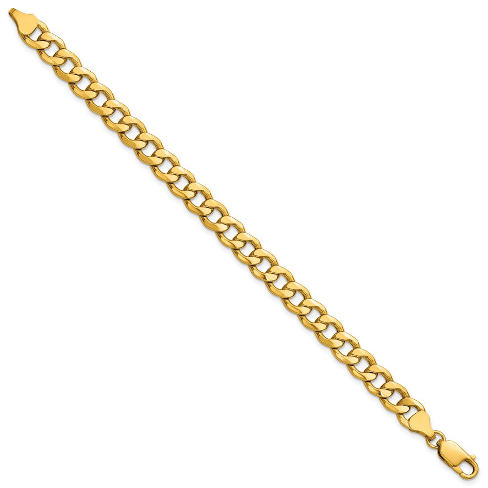 14k 7.5mm Semi-Solid Curb Chain