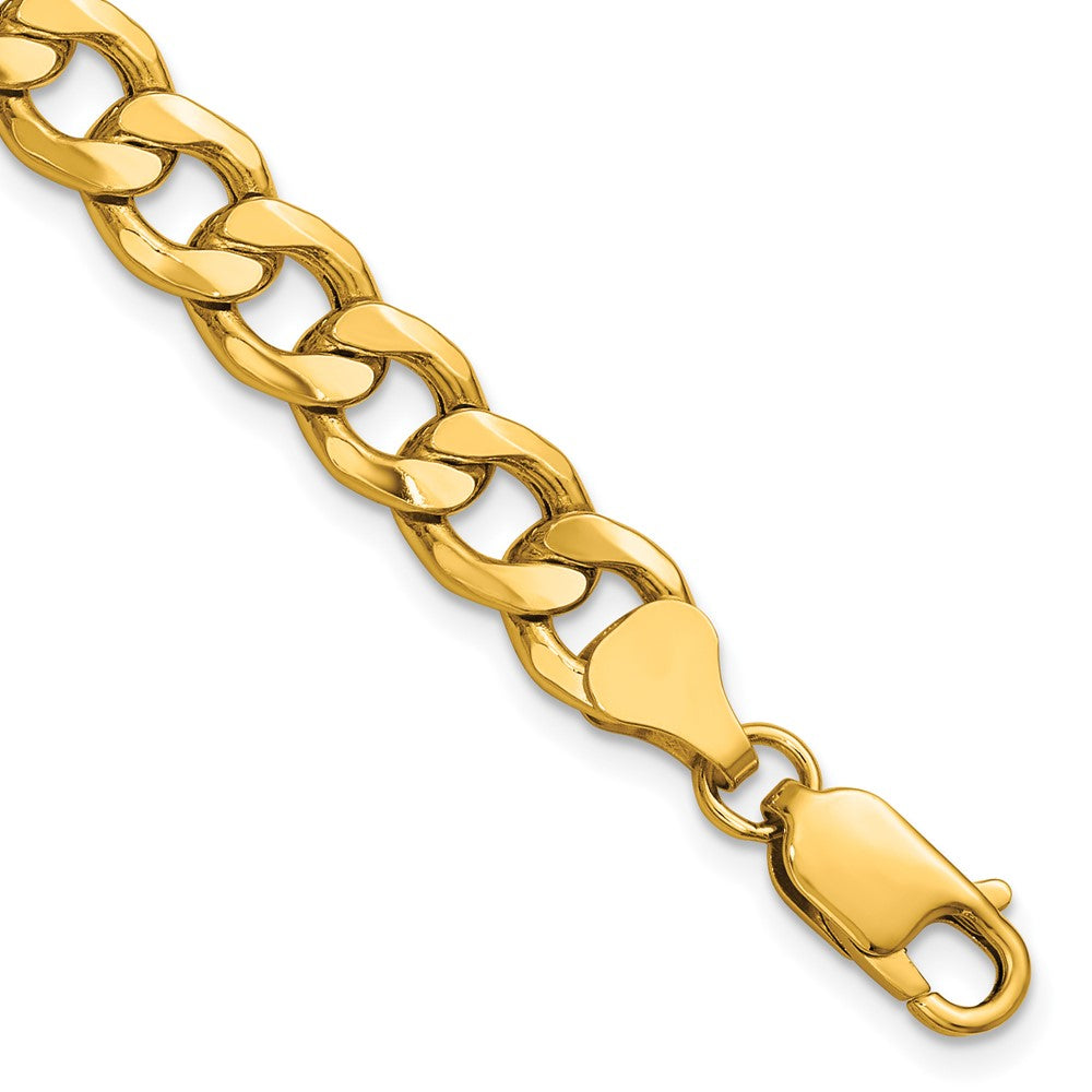 14k 7.5mm Semi-Solid Curb Chain