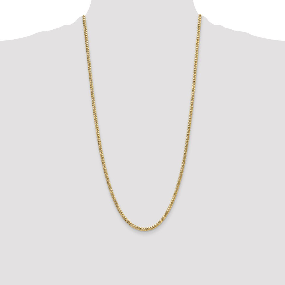 14k 3.5mm Semi-Solid Miami Cuban Chain