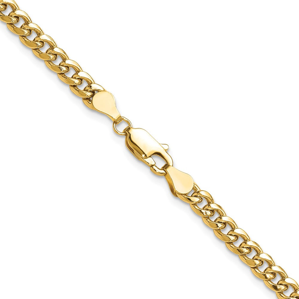14k 4.5mm Semi-Solid Miami Cuban Chain