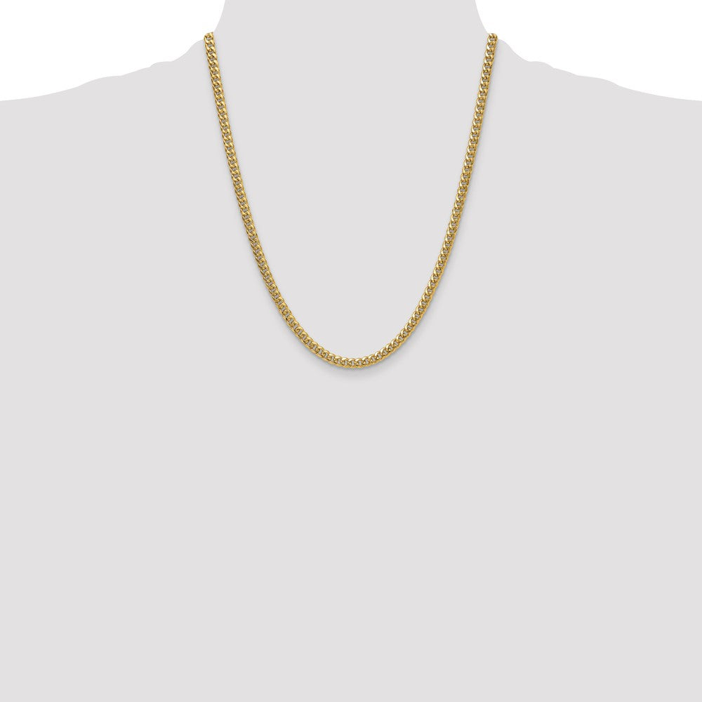 14k 4.5mm Semi-Solid Miami Cuban Chain
