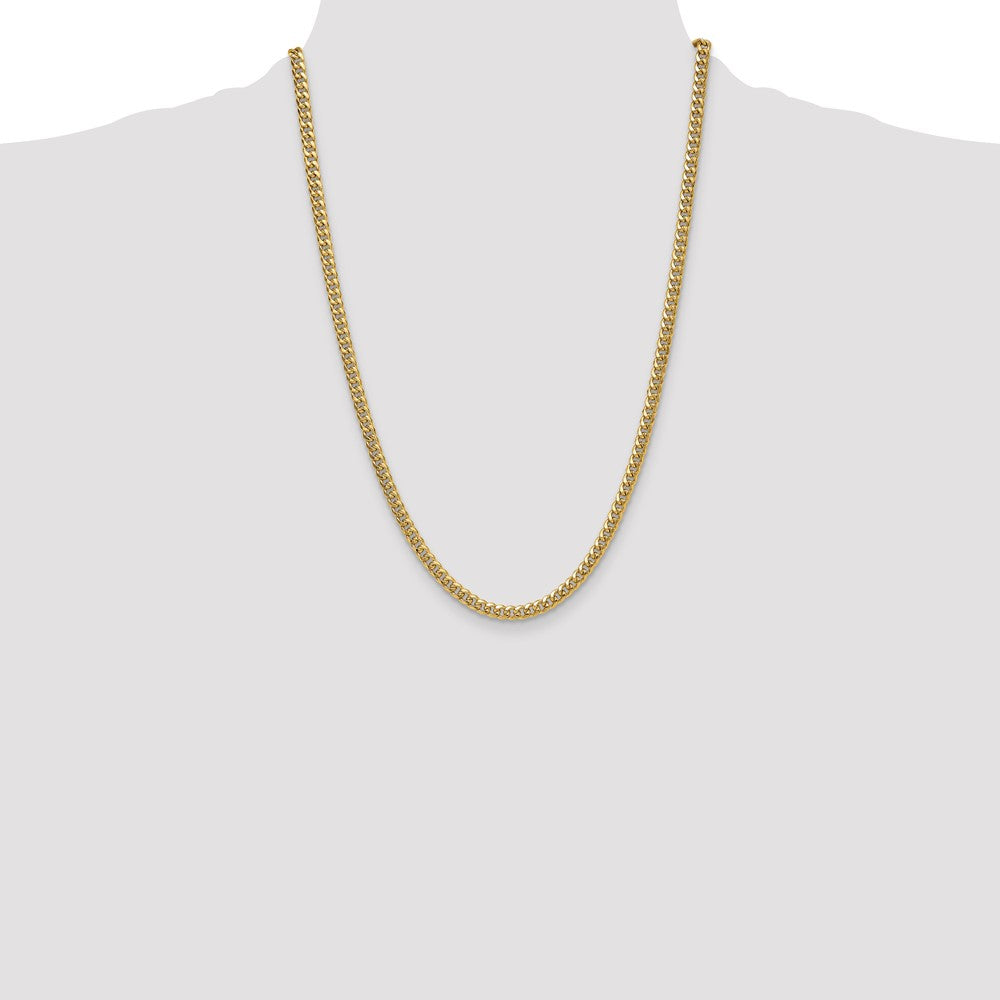 14k 4.5mm Semi-Solid Miami Cuban Chain
