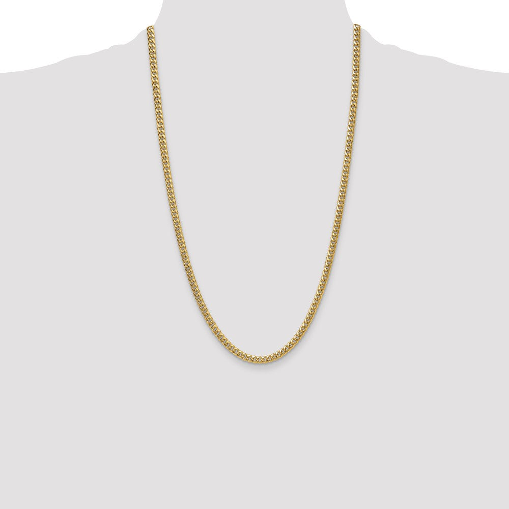 14k 4.5mm Semi-Solid Miami Cuban Chain