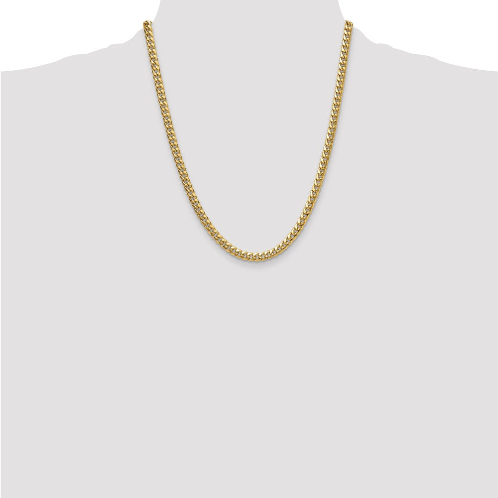 14k 5.25mm Semi-Solid Miami Cuban Chain