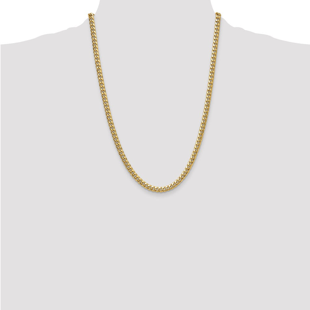 14k 5.25mm Semi-Solid Miami Cuban Chain