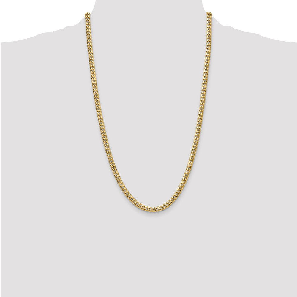 14k 5.25mm Semi-Solid Miami Cuban Chain