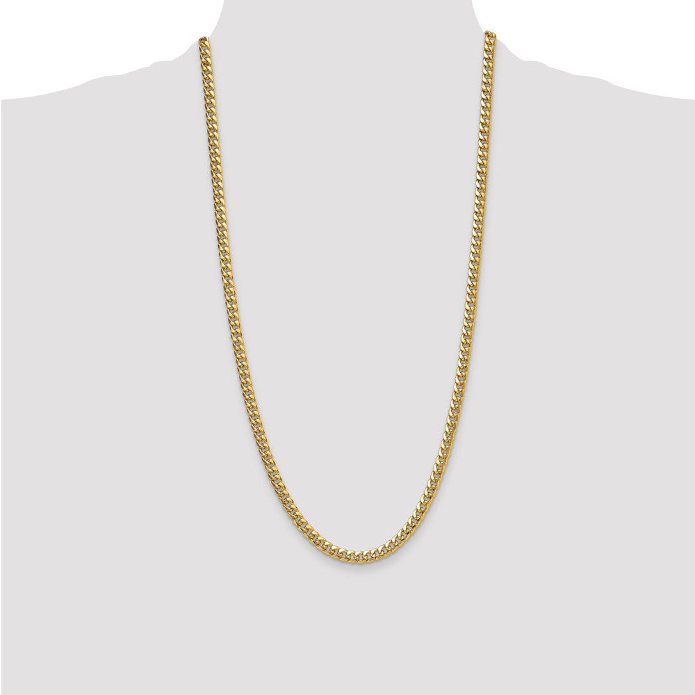 14k 5.25mm Semi-Solid Miami Cuban Chain