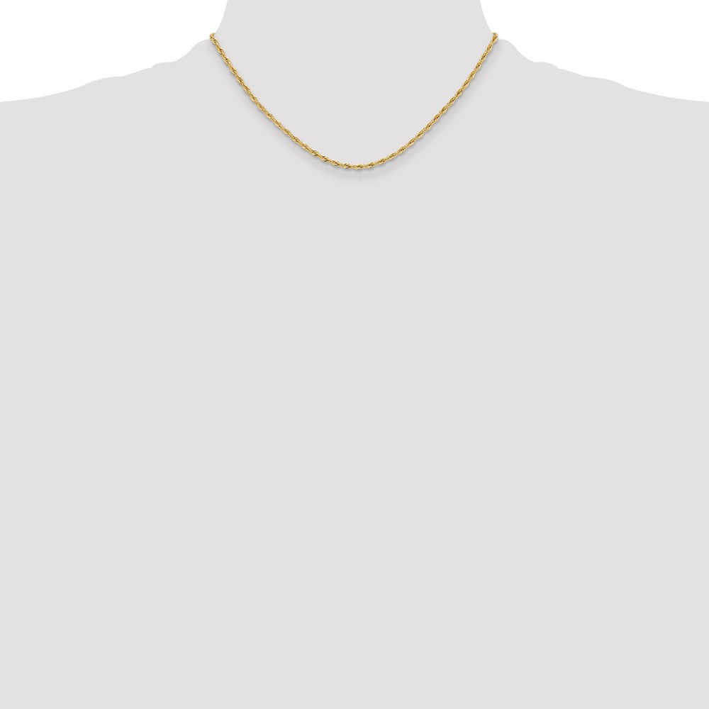 14ky 2.5mm Semi-Solid Rope Chain