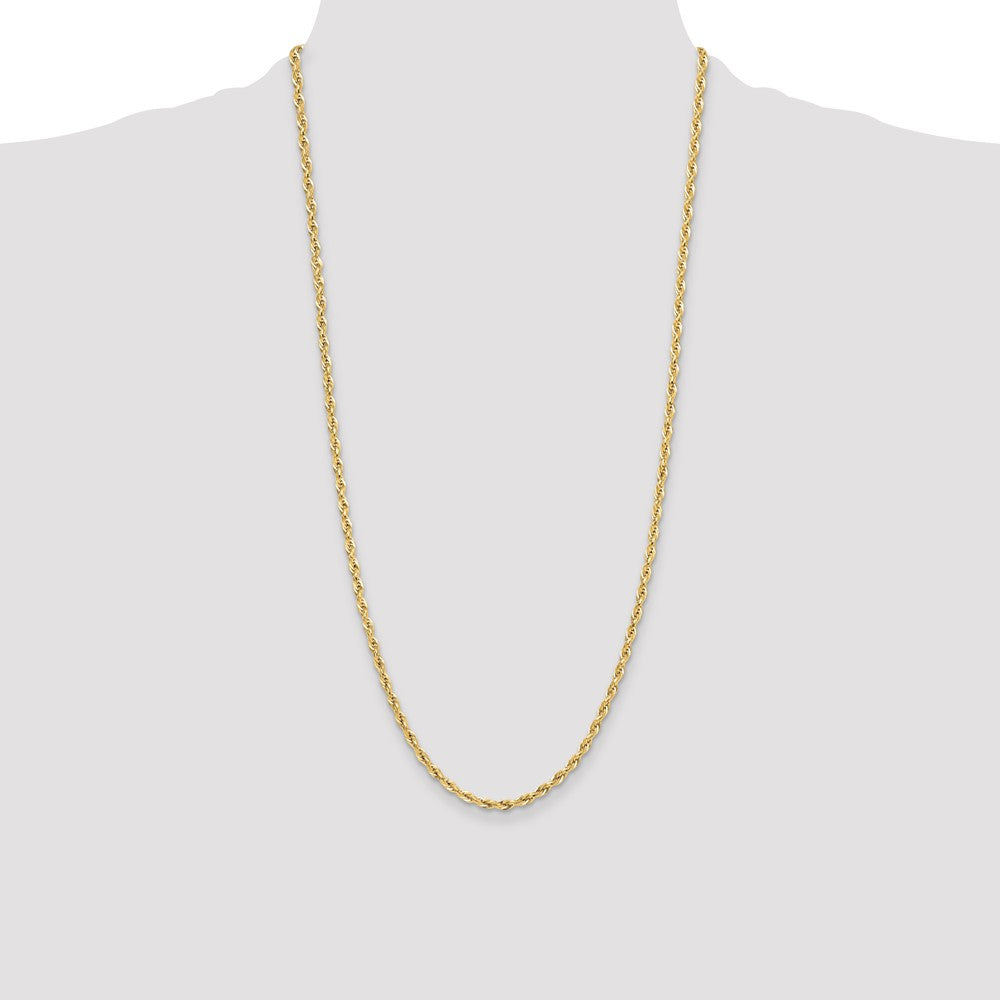 14ky 3.5mm Semi-Solid Rope Chain