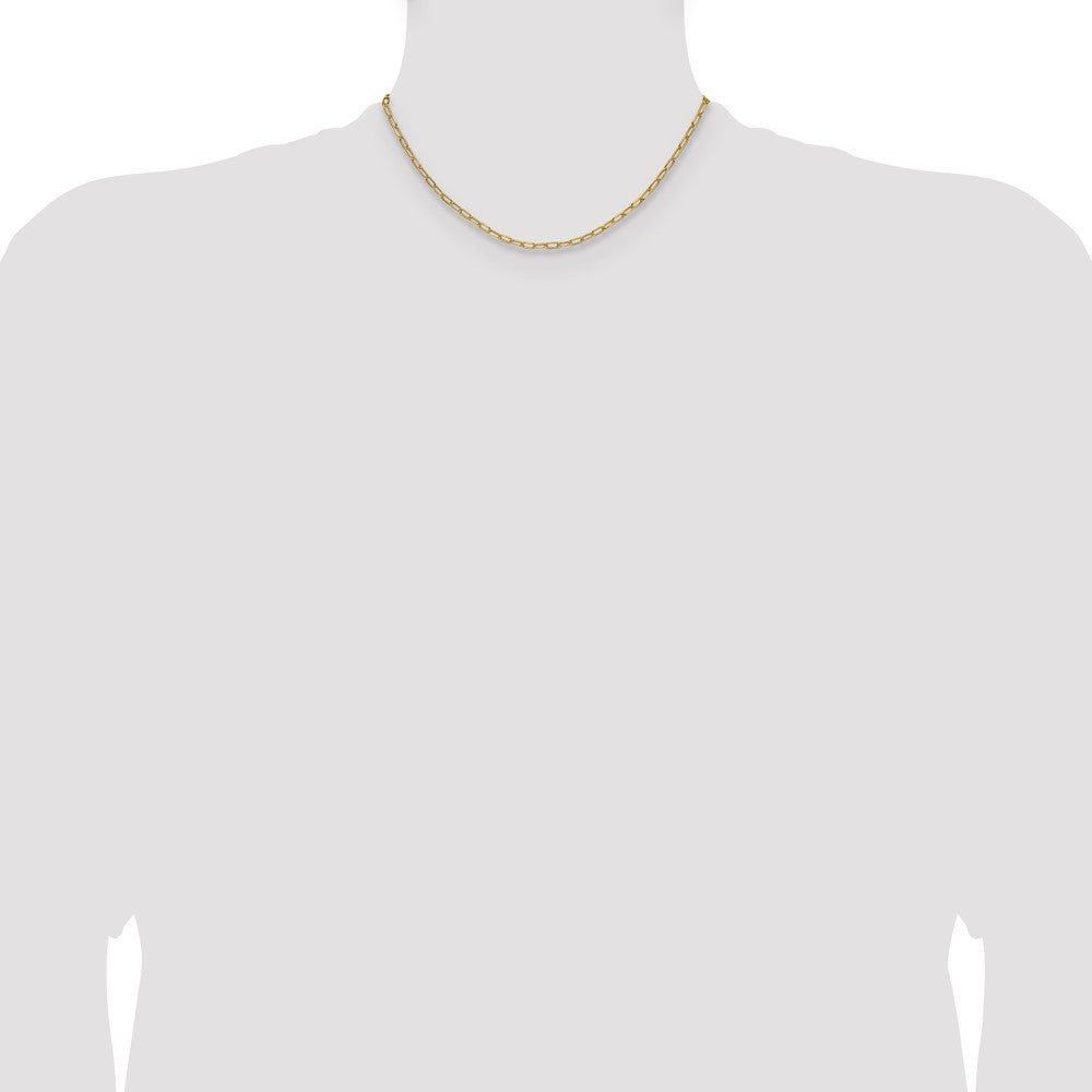 14k 3.0mm Semi-Solid Beveled Paperclip Chain