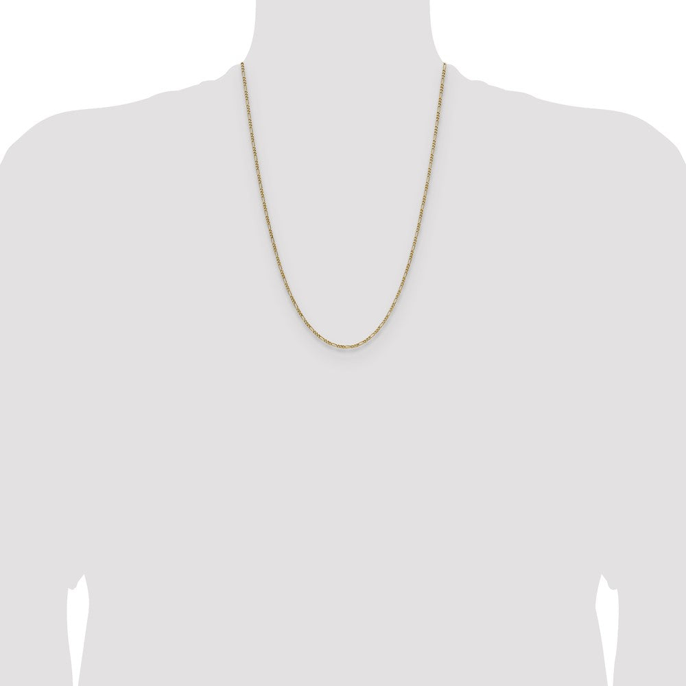 14k 1.9mm Semi-Solid Figaro Chain
