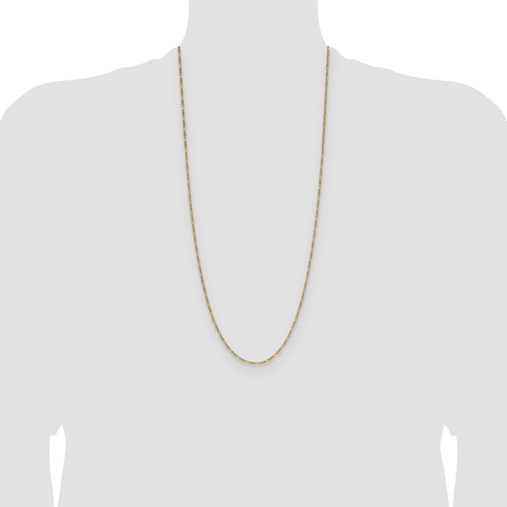 14k 1.9mm Semi-Solid Figaro Chain