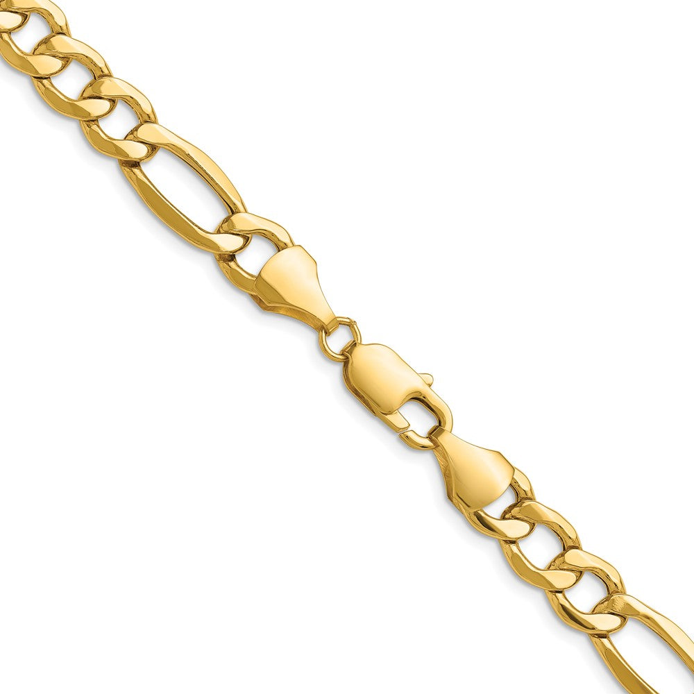 14k 9.4mm Semi-Solid Figaro Chain