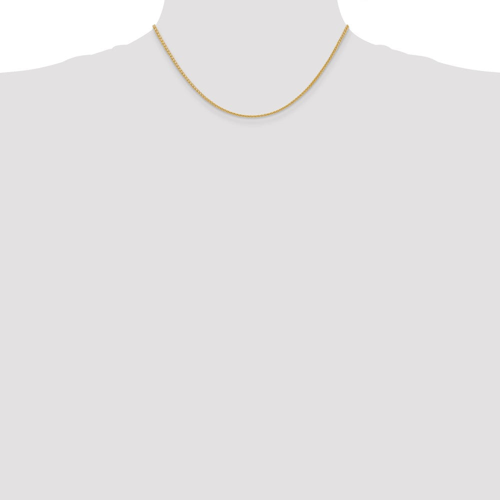 14K 2mm Semi-Solid Wheat with Lobster Clasp Chain