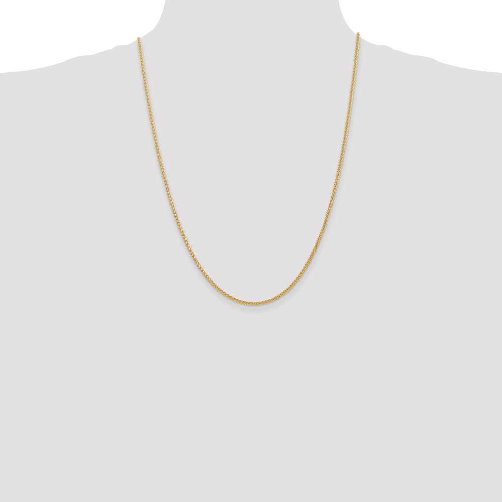 14K 2mm Semi-Solid Wheat with Lobster Clasp Chain